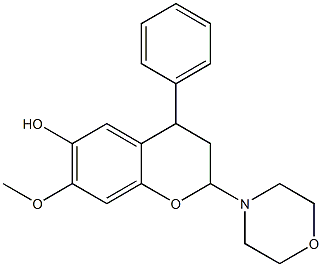 3,4-Dihydro-2-morpholino-7-methoxy-4-phenyl-2H-1-benzopyran-6-ol Struktur