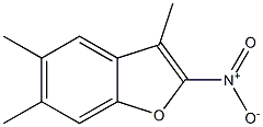 2-ニトロ-3,5,6-トリメチルベンゾフラン 化学構造式