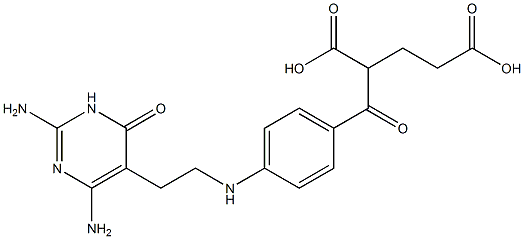 2-[4-[N-[2-[[2,6-Diamino-3,4-dihydro-4-oxopyrimidin]-5-yl]ethyl]amino]benzoyl]glutaric acid Structure