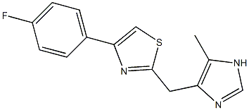 4-(4-Fluorophenyl)-2-(5-methyl-1H-imidazol-4-ylmethyl)thiazole 结构式