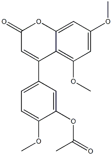 5,7-Dimethoxy-4-(3-acetoxy-4-methoxyphenyl)-2H-1-benzopyran-2-one