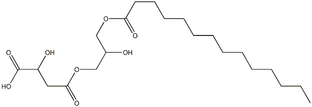 D-Malic acid hydrogen 4-(2-hydroxy-3-tetradecanoyloxypropyl) ester Structure