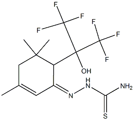 6-(2,2,2-Trifluoro-1-hydroxy-1-trifluoromethylethyl)-3,5,5-trimethyl-2-cyclohexen-1-one thiosemicarbazone