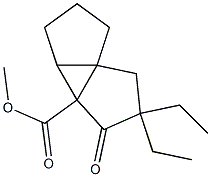 1,6-Trimethylene-3,3-diethyl-4-oxobicyclo[3.1.0]hexane-5-carboxylic acid methyl ester 结构式