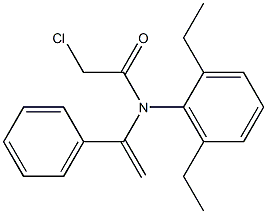 N-[1-(Phenyl)vinyl]-N-(2,6-diethylphenyl)-2-chloroacetamide,,结构式