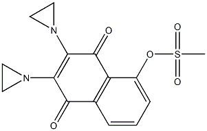 2,3-Bis(1-aziridinyl)-5-[methylsulfonyloxy]-1,4-naphthoquinone Structure