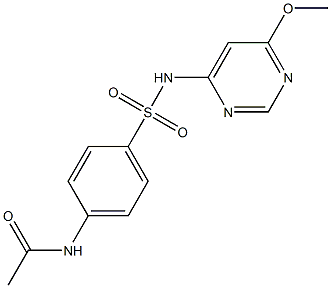 4-[[4-(Acetylamino)phenyl]sulfonylamino]-6-methoxypyrimidine Structure