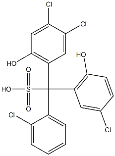 (2-Chlorophenyl)(3-chloro-6-hydroxyphenyl)(3,4-dichloro-6-hydroxyphenyl)methanesulfonic acid Structure