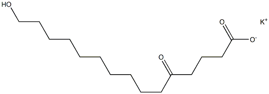 15-Hydroxy-5-oxopentadecanoic acid potassium salt,,结构式