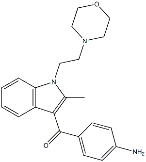3-(4-Aminobenzoyl)-2-methyl-1-[2-morpholinoethyl]-1H-indole,,结构式