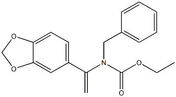 N-Benzyl-N-[1-(1,3-benzodioxol-5-yl)vinyl]carbamic acid ethyl ester Struktur