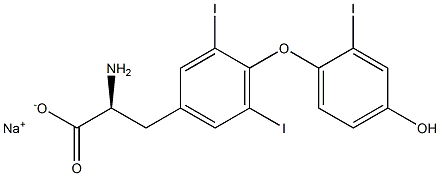 (S)-2-Amino-3-[4-(4-hydroxy-2-iodophenoxy)-3,5-diiodophenyl]propanoic acid sodium salt Structure