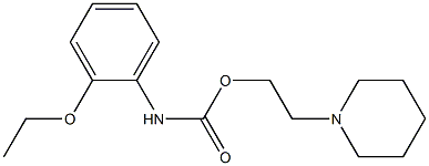 1-[2-[[(2-エトキシフェニル)アミノ]カルボニルオキシ]エチル]ピペリジン 化学構造式