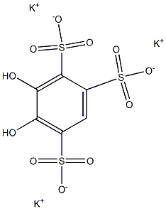 3,4-ジヒドロキシ-1,2,5-ベンゼントリスルホン酸三カリウム 化学構造式