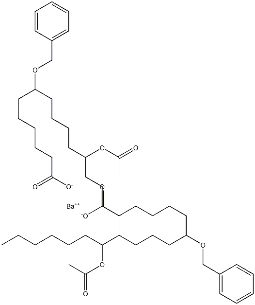 Bis(7-benzyloxy-12-acetyloxystearic acid)barium salt Structure