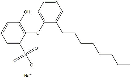 6-Hydroxy-2'-octyl[oxybisbenzene]-2-sulfonic acid sodium salt,,结构式