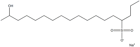 17-Hydroxyoctadecane-4-sulfonic acid sodium salt Struktur