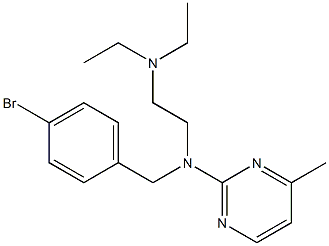 N-[2-(ジエチルアミノ)エチル]-N-(4-ブロモベンジル)-4-メチル-2-ピリミジンアミン 化学構造式
