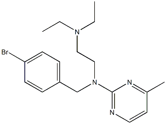 N-[2-(Diethylamino)ethyl]-N-(4-bromobenzyl)-4-methyl-2-pyrimidinamine,,结构式