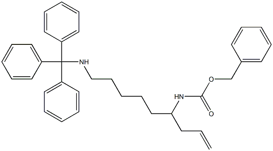 N-(Triphenylmethyl)-N'-(benzyloxycarbonyl)-8-nonene-1,6-diamine,,结构式