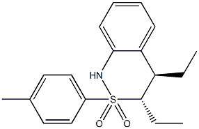 (3S,4R)-2-(4-Methylphenyl)-3,4-diethyl-3,4-dihydro-2H-2,1-benzothiazine 2,2-dioxide 结构式