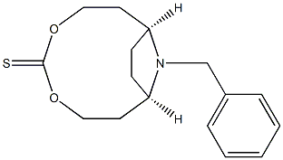 (1R,9S)-12-Benzyl-4,6-dioxa-12-azabicyclo[7.2.1]dodecane-5-thione 结构式