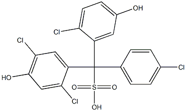  (4-Chlorophenyl)(2-chloro-5-hydroxyphenyl)(2,5-dichloro-4-hydroxyphenyl)methanesulfonic acid