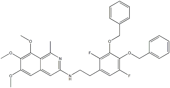 N-[2-[2,5-Difluoro-3,4-bis(benzyloxy)phenyl]ethyl]-6,7,8-trimethoxy-1-methylisoquinolin-3-amine Structure