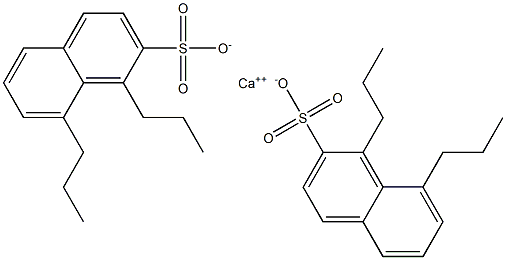 ビス(1,8-ジプロピル-2-ナフタレンスルホン酸)カルシウム 化学構造式