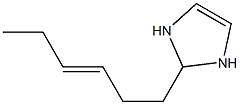 2-(3-ヘキセニル)-4-イミダゾリン 化学構造式