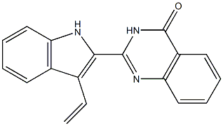 2-(3-エテニル-1H-インドール-2-イル)キナゾリン-4(3H)-オン 化学構造式