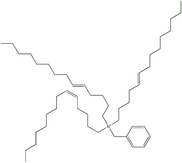 Tri(5-tetradecenyl)benzylaminium Struktur