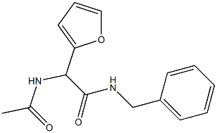 N-Benzyl-2-(acetylamino)-2-(2-furyl)acetamide Structure