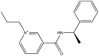 1-Propyl-3-[N-[(R)-1-phenylethyl]carbamoyl]pyridinium Struktur