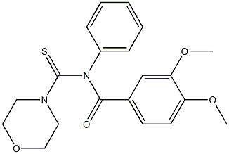 N-(3,4-Dimethoxybenzoyl)-N-phenyl-4-morpholinecarbothioamide Struktur