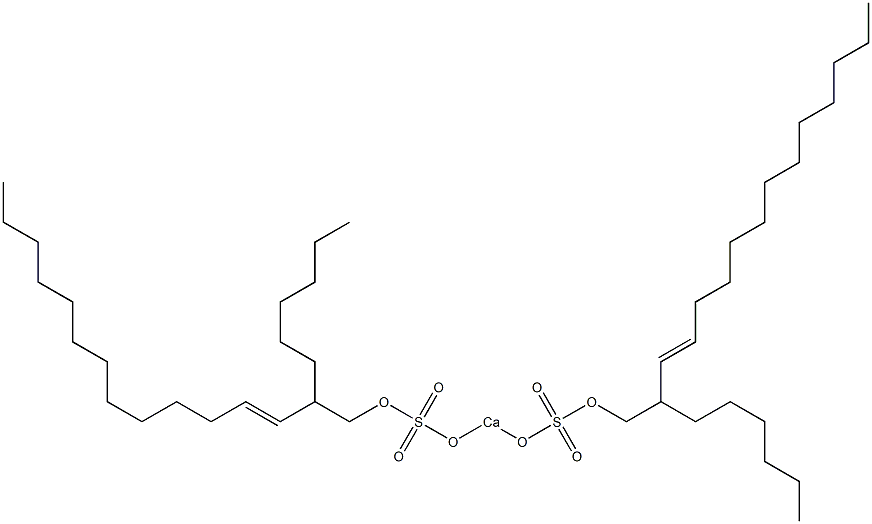 Bis(2-hexyl-3-pentadecenyloxysulfonyloxy)calcium Structure