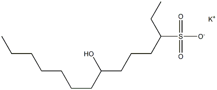 7-Hydroxytetradecane-3-sulfonic acid potassium salt,,结构式