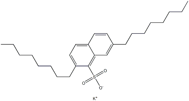 2,7-Dioctyl-1-naphthalenesulfonic acid potassium salt Struktur