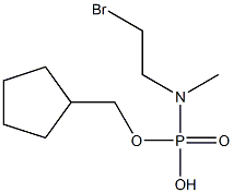 N-(2-Bromoethyl)-N-methylamidophosphoric acid hydrogen (cyclopentylmethyl) ester Struktur