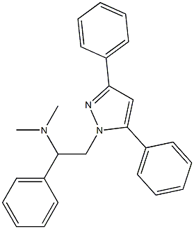 3,5-Diphenyl-1-[2-phenyl-2-(dimethylamino)ethyl]-1H-pyrazole 结构式