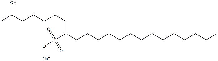 2-ヒドロキシドコサン-8-スルホン酸ナトリウム 化学構造式