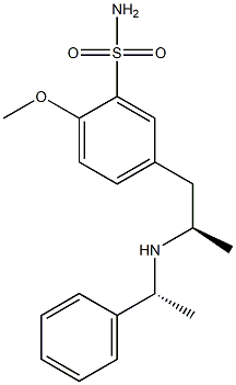 2-Methoxy-5-[(R)-2-[[(R)-1-phenylethyl]amino]propyl]benzenesulfonamide Struktur