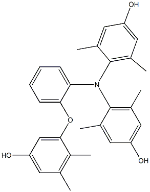 N,N-Bis(4-hydroxy-2,6-dimethylphenyl)-2-(5-hydroxy-2,3-dimethylphenoxy)benzenamine Structure