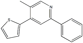 2-Phenyl-4-(2-thienyl)-5-methylpyridine,,结构式