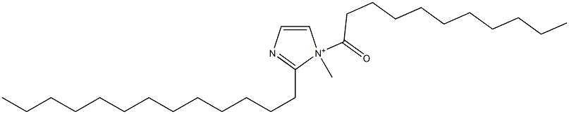 1-メチル-1-ウンデカノイル-2-トリデシル-1H-イミダゾール-1-イウム 化学構造式
