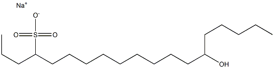 14-Hydroxynonadecane-4-sulfonic acid sodium salt Structure