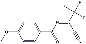 4-Methoxy-N-(2,2,2-trifluoro-1-cyanoethylidene)benzamide Structure