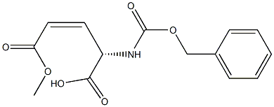 (2S,3Z)-2-[[[(Benzyl)oxy]carbonyl]amino]-3-pentenedioic acid 5-methyl ester Structure