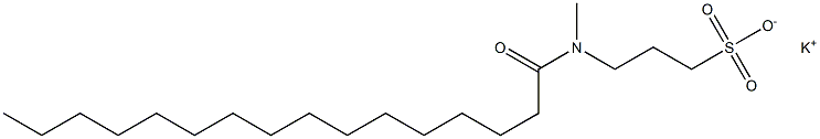 3-(N-Hexadecanoyl-N-methylamino)-1-propanesulfonic acid potassium salt,,结构式