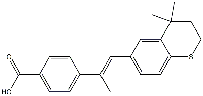 4-[3-[(4,4-Dimethyl-3,4-dihydro-2H-1-benzothiopyran)-6-yl]-2-propen-2-yl]benzoic acid,,结构式